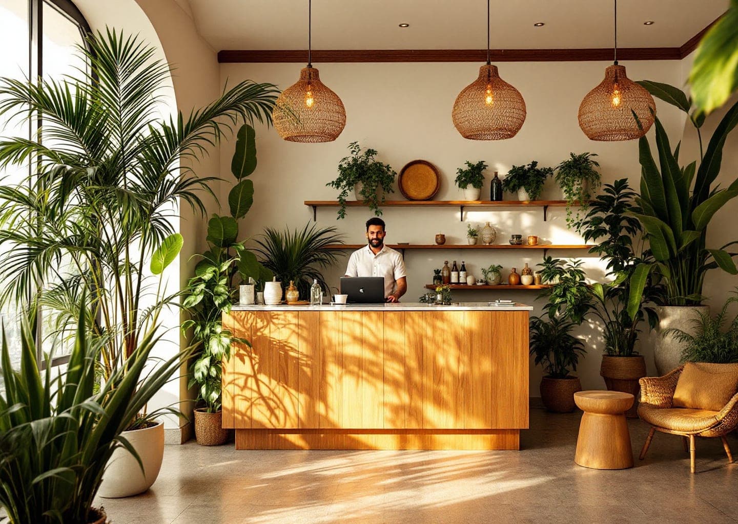 Recepción de un hotel boutique